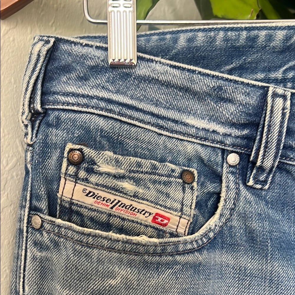 Diesel Blue Bootcut Jeans with Distressed Vintage Look - Picture 2 of 6